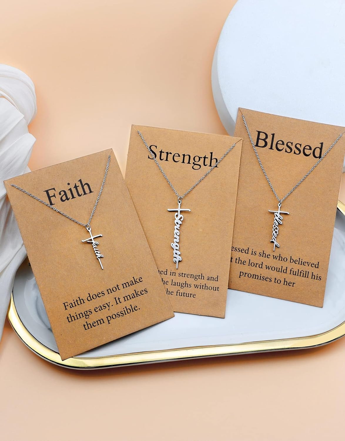 Faith Cross Necklace for Women Religious Gifts for Women Christian Jewelry Gifts for Women